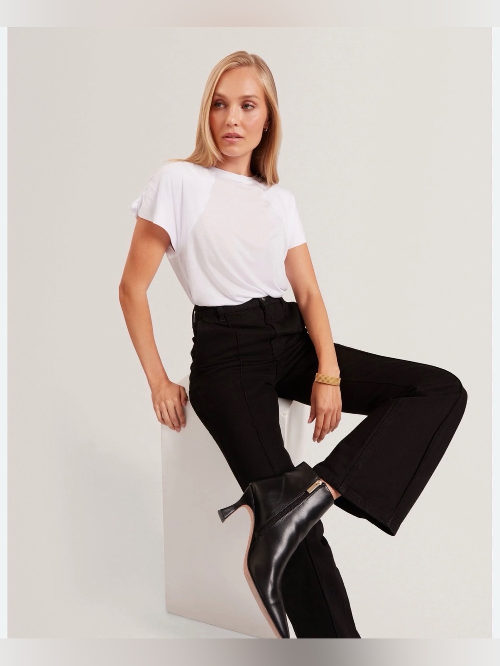 Ted Baker Black High-Waist Flared Jeans - Women's
